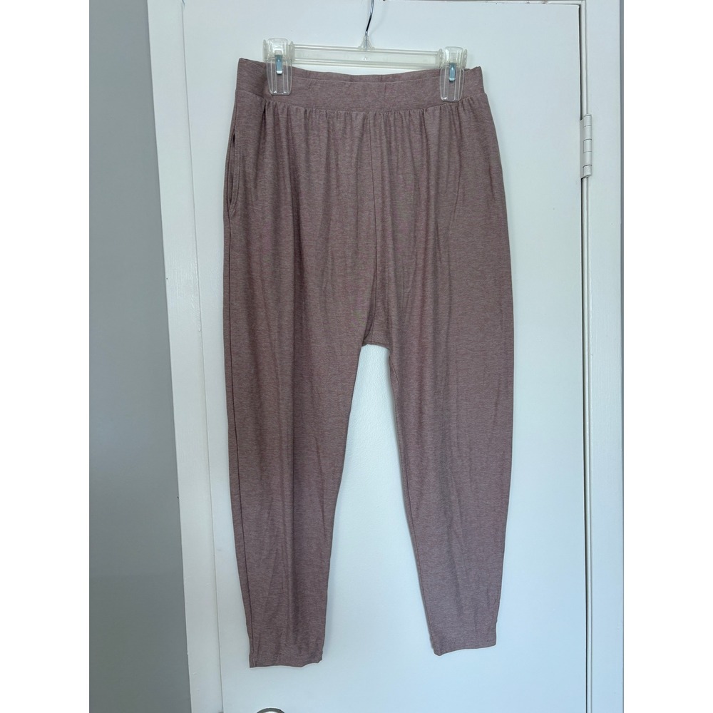 Beyond Yoga Harem Jogger Pants Small Mauve Heathered Relaxed Fit Lounge Pockets